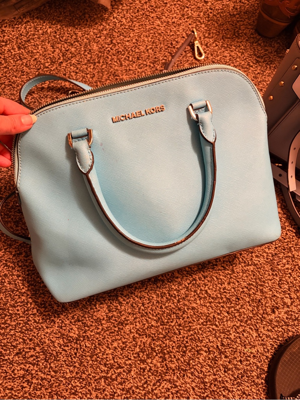 Michael Kors Turquoise Satchel Handbag